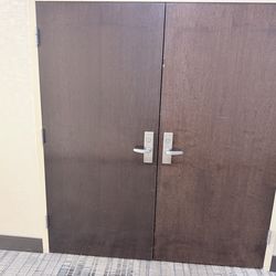 Commercial Fire Doors. Well polish - well maintained -