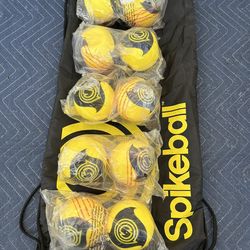 Spikeball Pro Balls - Includes 10 Yellow/Black Pro Balls & Drawstring Carry Bag