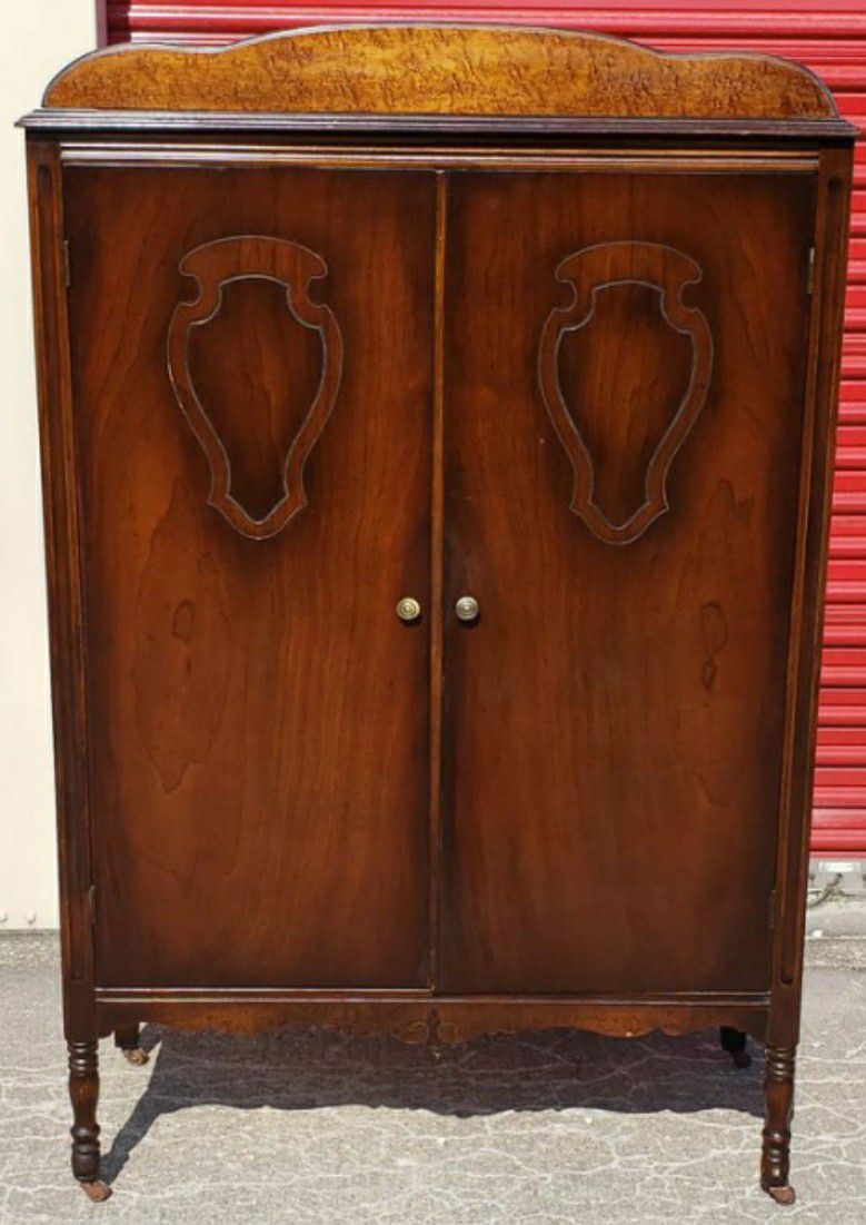Vintage Solid Wood Chifferobe Closet - Kaufmann Furniture Co