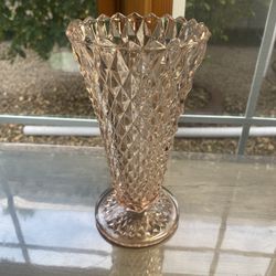 Pink Depression Glass Vase 