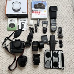 Canon 600D Camera With 3 Lenses And Accessories 