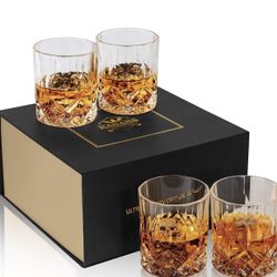  Whiskey Glasses with Luxury Box 