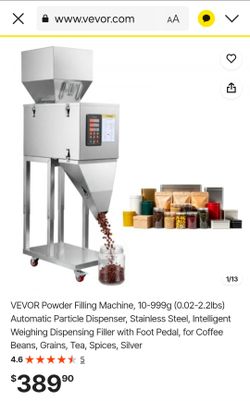 VEVOR Automatic Powder Filling Machine Stainless Steel