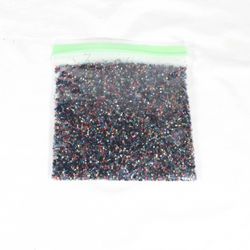 Vintage 2000s Seed Beads Destash Deep Winter Palette Iridescent Tiny Acrylic