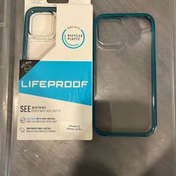 LIFEPROOF iPhone 12 | 12 Pro Case– Teal w/ Orange Buttons