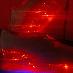 *BEYOND WONDERLAND* Dolls Kills YRU CLEAR PLATFORM FILLABLE  SEE THRU HEEL SZ 9