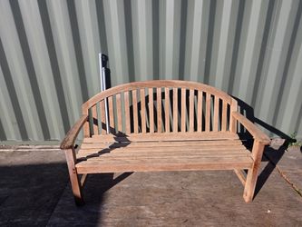 Smith & Hawken teak wood outside garden bench