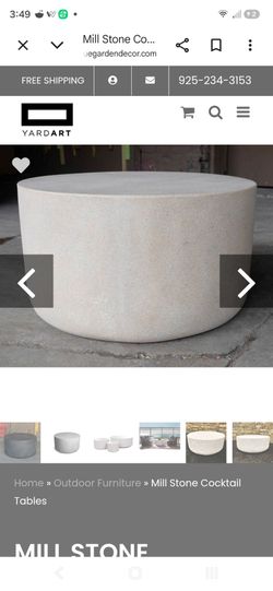 Zachary A Mil Stone cocktail table white
