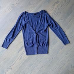H&M Women's Buttoned Cardigan, X-Small, Navy