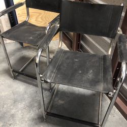 Two Leather Bar Stools $15 Each Or $25 For Both