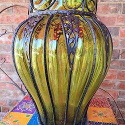 Boho Vitage Glass And Wrought Iron 15x11