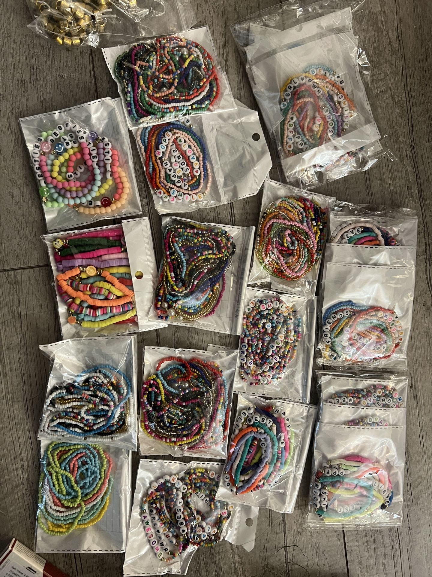 Brand new unopened bracelets, anklets, 2 packs of 5💲