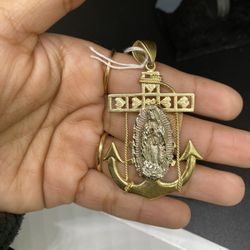 Virgin Mary Anchor Pendant 
