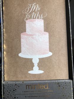 Mr. and Mrs. cake topper wedding cards