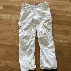 Burton Women's Cargo SMU White Snowboarding Ski Pants- Large