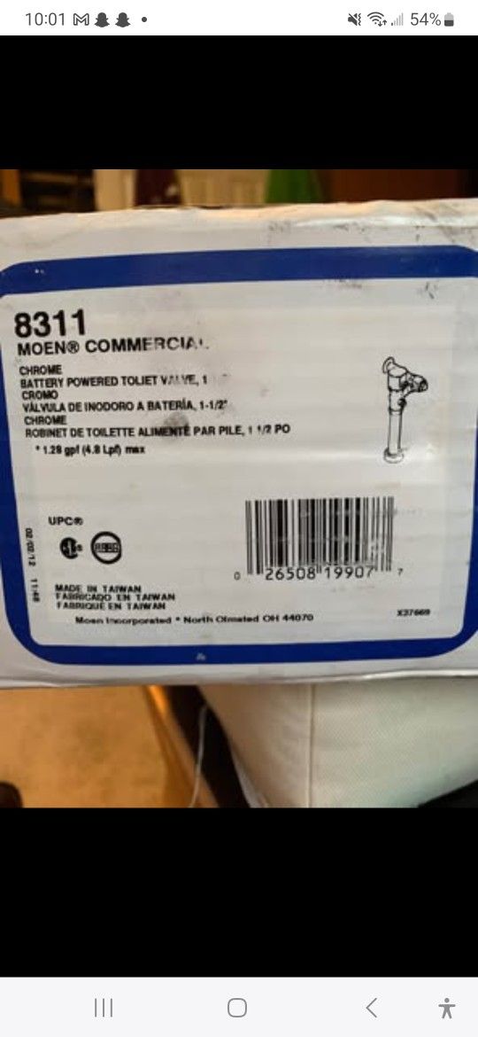 Moen 8311 M–Power 1-1/2 Inch Water Closet COMMERCIAL Electronic Automatically Flush Valve in Chrome