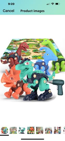 Jasonwell Kids Building Dinosaur Toys - Boys STEM Take Apart Construction Set Educational Dino Kit Play Set Easter Party Favors Christmas Birthday Gif