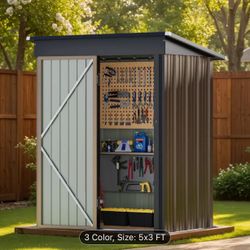 Brand New 5x3 Feet Shed Metal Outdoor Waterproof 