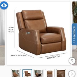 Leather Electric Recliner 