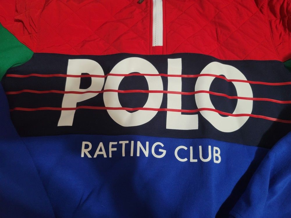 Vintage Polo Hi Tech Patch POLO RAFTING CLUB Hybrid Sweatshirt