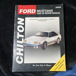 Chilton's Ford Mustang 1989-93 Repair Manual Wiring & Vacuum Diagrams Book 8253