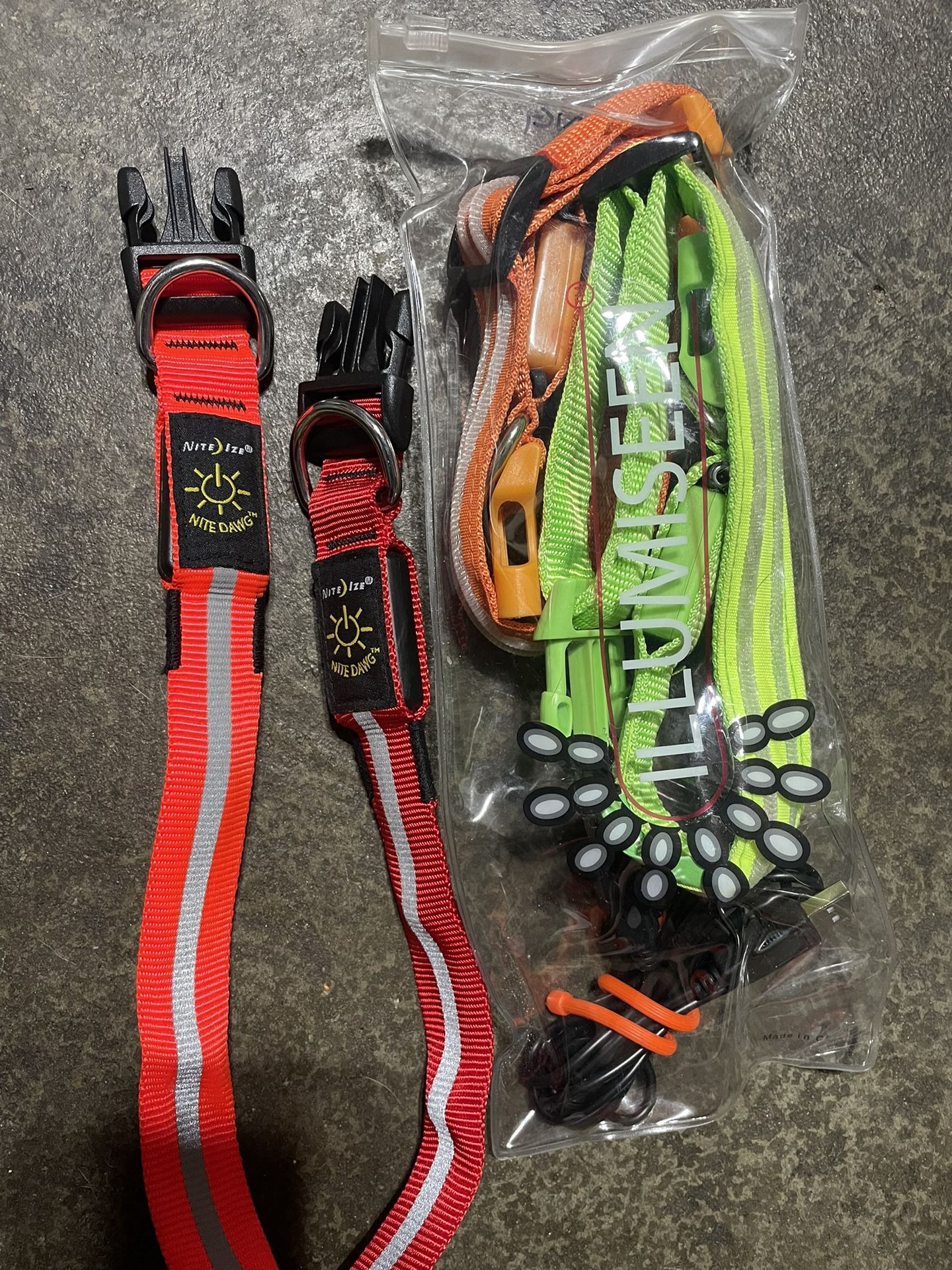 (4) Light Up Dog Collars