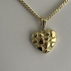 ❤️Nugget heart ❤️necklace 