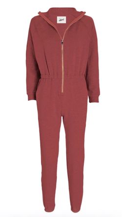 Lezat Zip-Up Jumpsuit in Dusty Rose