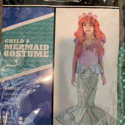 Mermaid Costume Girls Size 8-10 