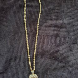 Jesus 10kt Gold Chain