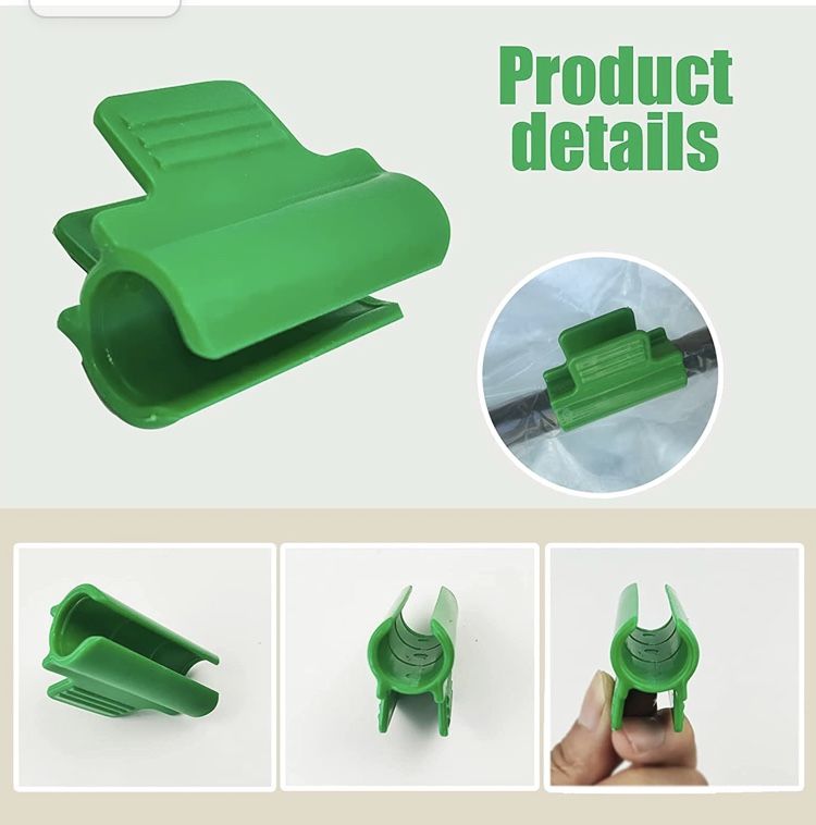 40 Pcs Greenhouse Clamps Clips,0.63 Inch Plastic Pipe Clamps Greenhouse Clamps Shed Film Shading Net Rod Clip,Row Cover Netting Tunnel Hoop Clip for S