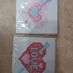 NEW diy cross stich kit valentines day hearts