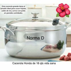 Olla De 18 Qts Vida Sana 5 Ply Nueva En Su Caja 🌺 Princess House 🌺