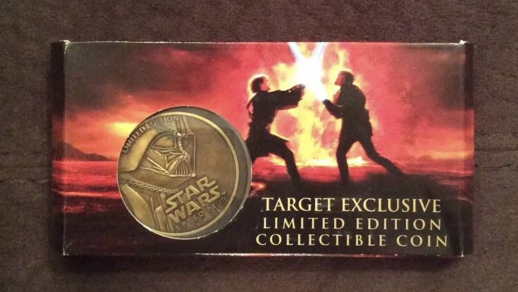 NEW Star Wars Episode III Revenge of the Sith Limited Edition Collectible Coin BRAND NEW FACTORY SEALED Authentic Disney Sci-Fi Kids Children's Famil