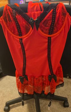 Red Lingerie Set with panties that match