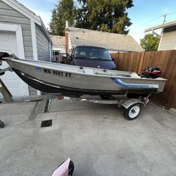 1985 SeaNymph Boat W/ 1982 Sprinter Trailer 