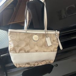 Authentic Coach Signature C Tote Bag - Excellent Condition!