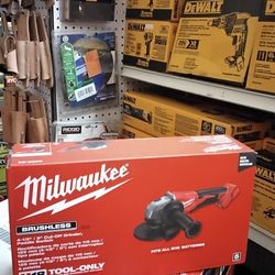 MILWAUKEE BRUSHLESS 4 - 1/2" / 5" CUT OFF GRINDER, PADDLE SWITCH 18V  (TOOL ONLY)