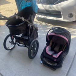  Infant Car Seats W/ Car Base And Stroller 