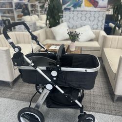 Black and Silver Stroller