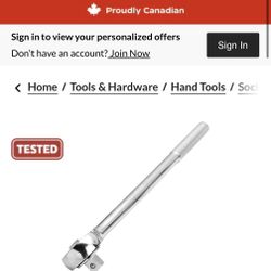 Mastercraft 3/4-in Drive 43-Tooth Ratchet, CRV, Nickel-Chrome Plating