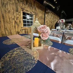 Gold Lanterns & LED Candles