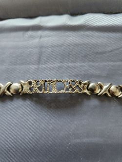 Real sterling silver princess bracelet