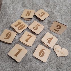 Rustic Table Numbers