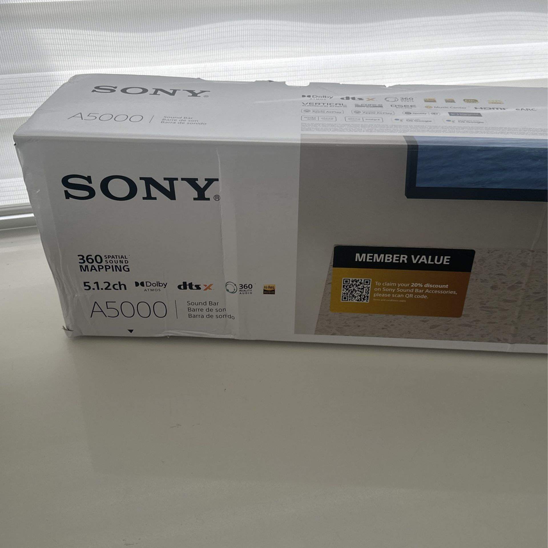 Sony HT-A5000 5.1.2ch Dolby Atmos Sound Bar