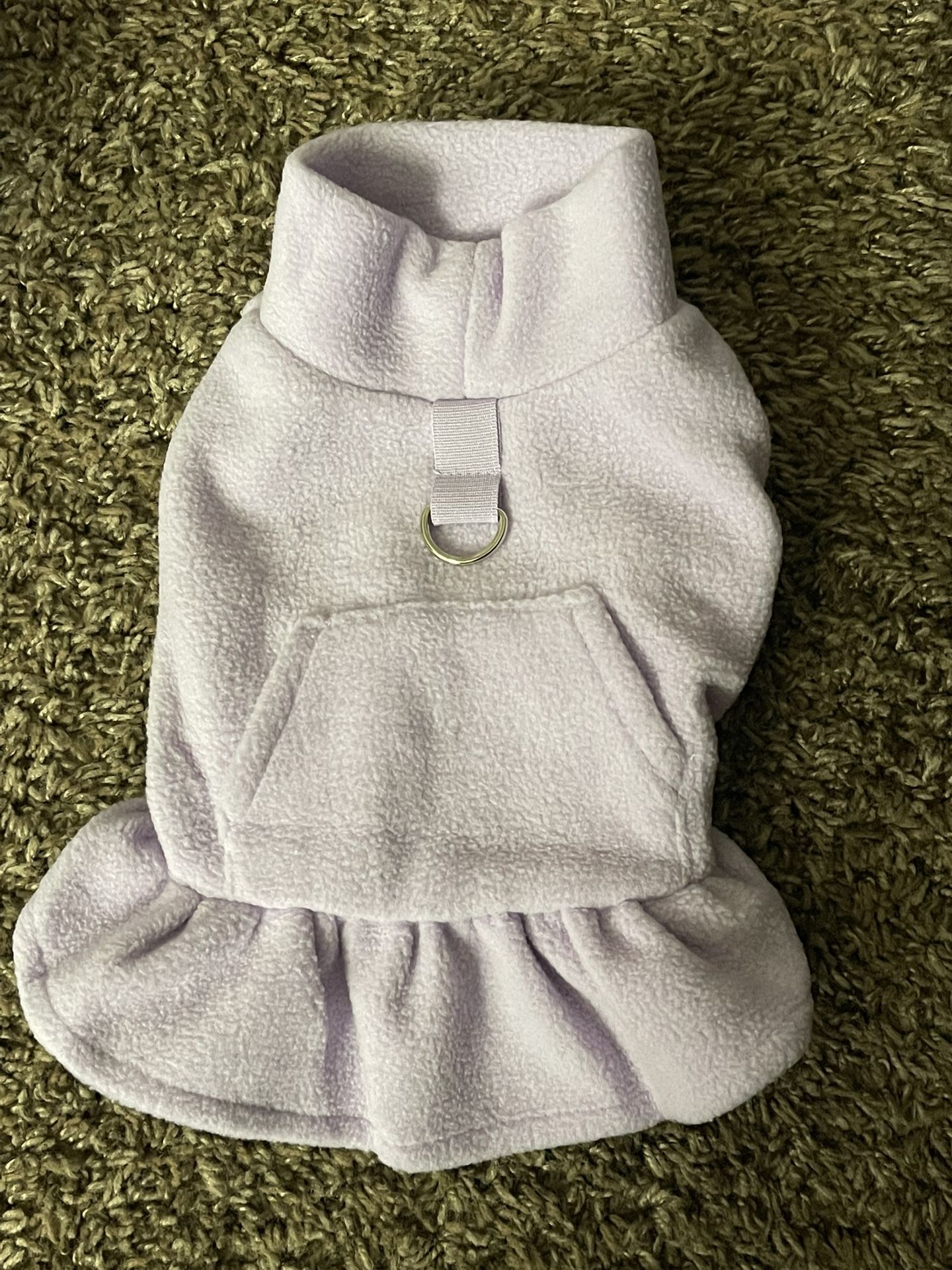 XS Purple Fleece Dog Dress