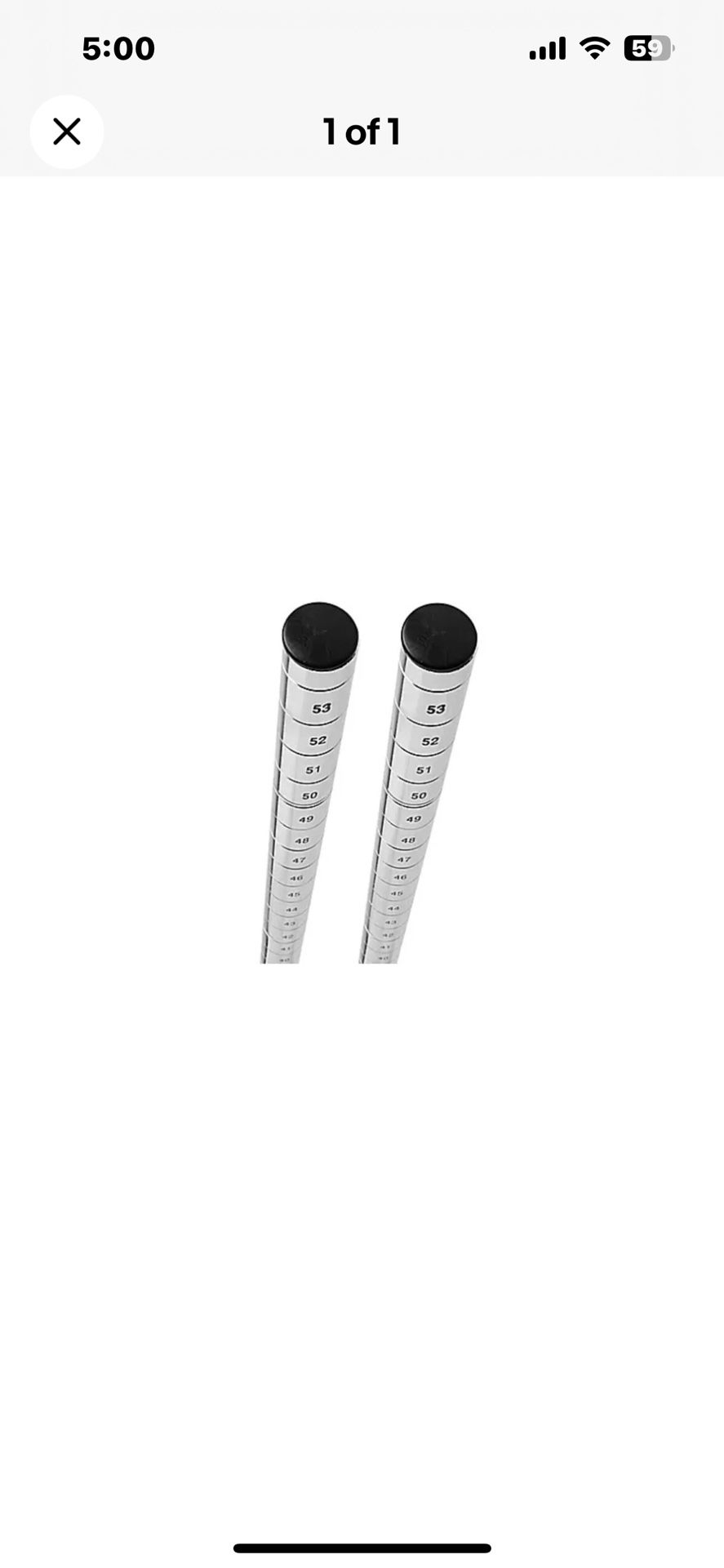 Uline H-2145-Post Post for Chrome Wire Shelving - 54" 2pack. NIB- multiple quantities available 