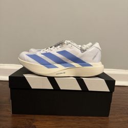 Adidas Adizero Evo SL Running Shoes Cloud White Blue Fusion NEW Women’s US 8
