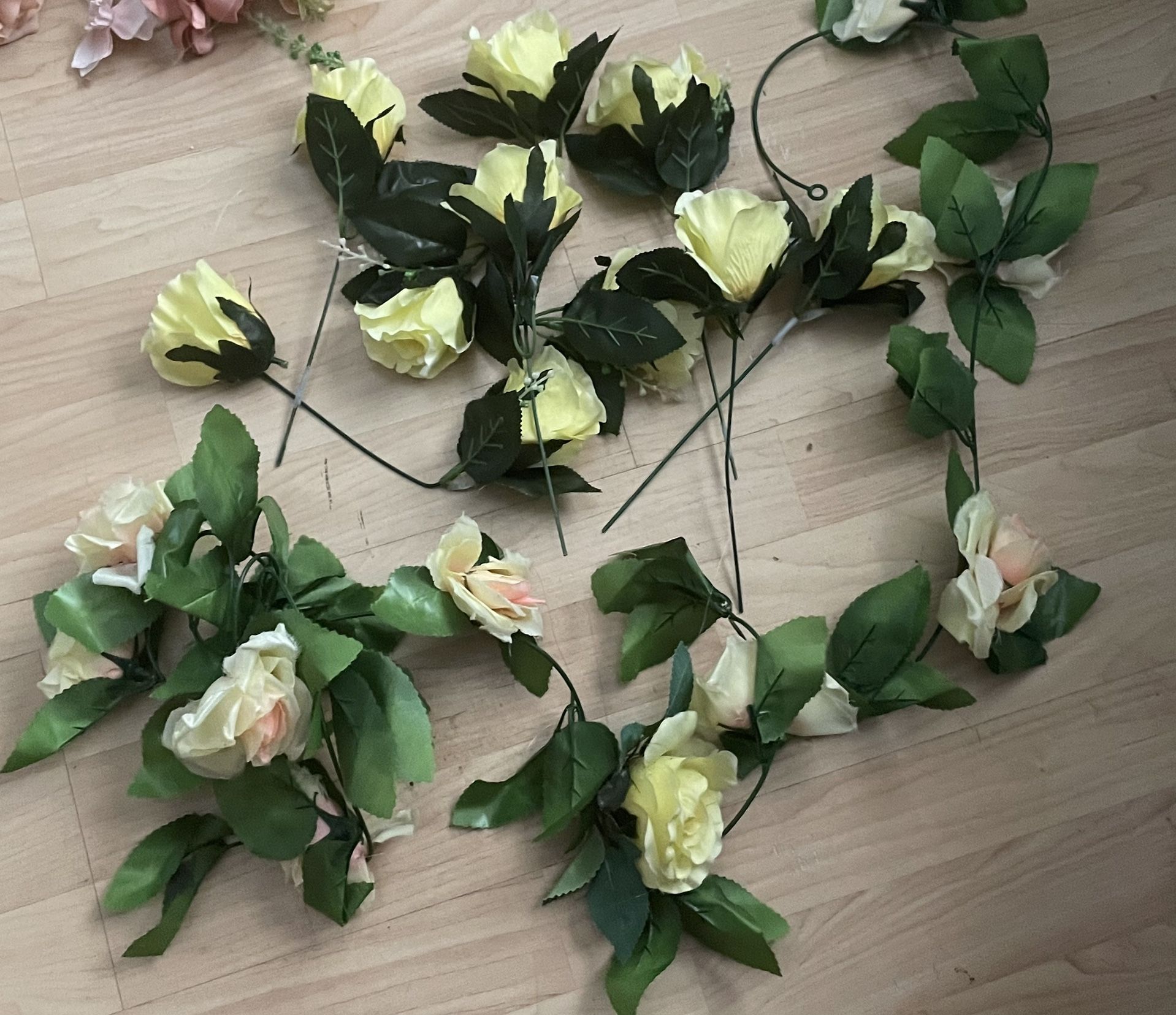 Yellow Roses Bundle 1 Garland Wedding Birthday Quinceañera Decorations