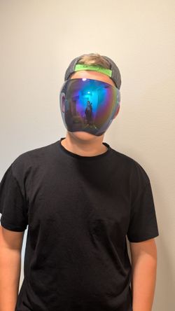 New Futuristic Full-Face Shield Sunglasses – Rainbow Gradient